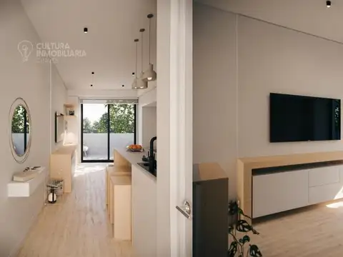 Departamento 2 ambientes con 1 baño