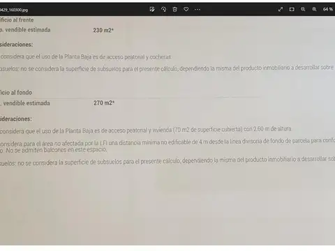 Se acepta Permuta depto caba Terreno para CONSTRUIR UN EDIFICIO DE PBº + 2Pisos -Zonificación USAB 1