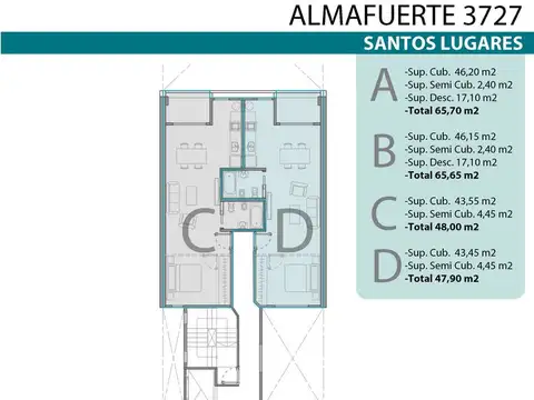 Departamento Monoambiente con 1 baño
