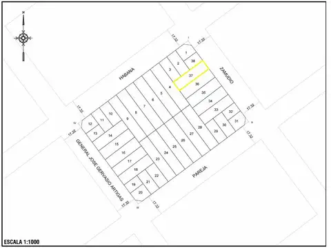 Terreno en Venta 8  mts Frente