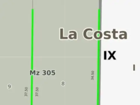 Terreno en Venta 13  mts Frente