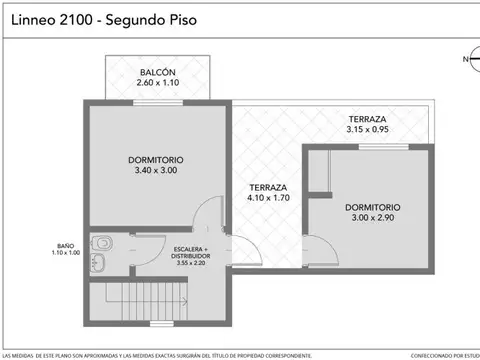 Depto Tipo Casa 4 ambientes con 2 baños