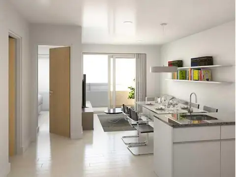 Departamento 2 ambientes con 1 baño