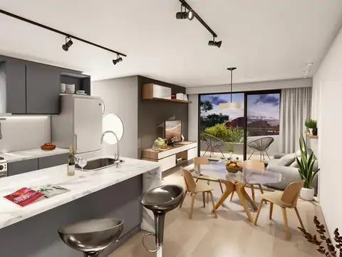 Departamento 2 ambientes con 1 baño