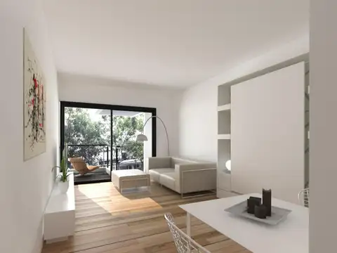 Departamento 2 ambientes con 2 baños