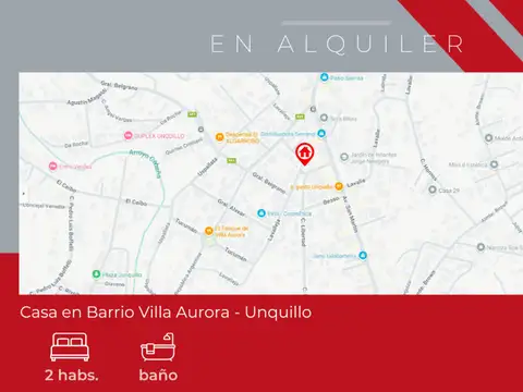 EN ALQUILER   Casa ubicada en Barrio Villa Aurora – Unquillo