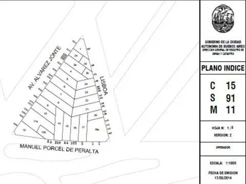 Terreno en Venta 34  mts Fondo