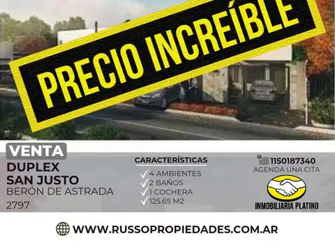 Venta Departamento Duplex 4 Ambientes Ramos Mejia