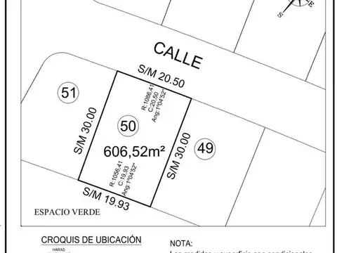 Terreno en Venta 30  mts Fondo