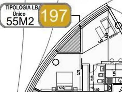 Departamento en Venta de Monoambiente