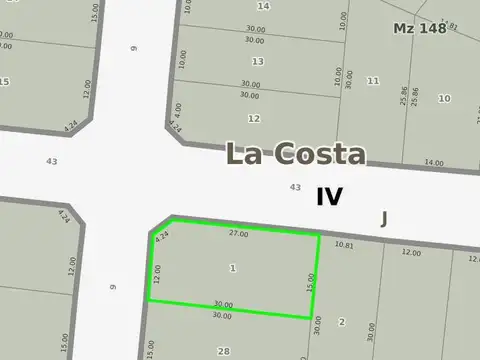 Terreno en Santa Teresita