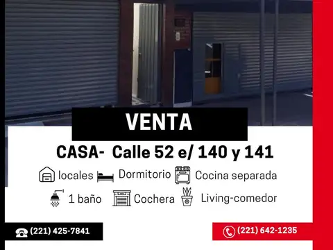 CASA EN VENTA CON 2 LOCALES
