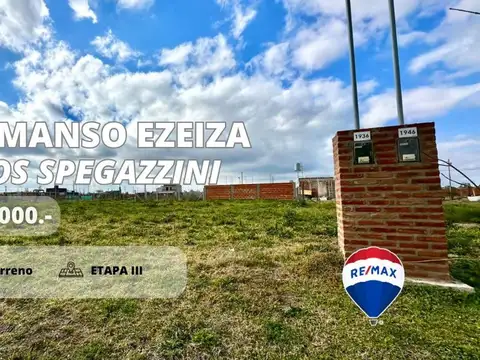 LOTE EN VENTA EN EL REMANSO EZEIZA