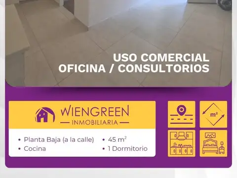 Alquilo Oficia/Consultorio/Uso Comercial