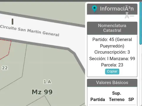 Lote comercial zona  Sierras De Los Padres