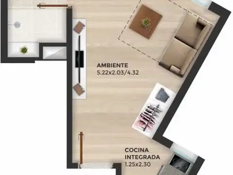 Departamento en Venta de Monoambiente