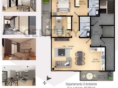 Departamento en Venta de 2 dormitorios