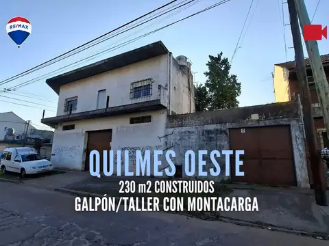 VENTA GALPON/TALLER CON MONTACARGA QUILMES OESTE