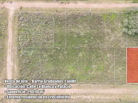 Terreno en Venta en Tandil, USD 23.500