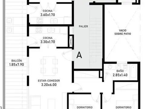 Departamento en Venta de 3 ambientes