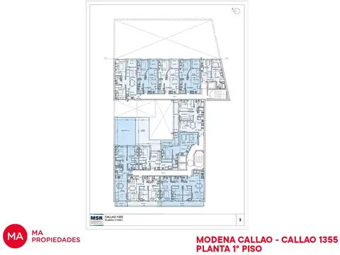 Departamento 3 dormitorios con amenities, Modena Callao - Callao 1300 - Centro Rosario | Venta