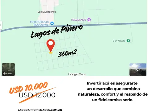 Terreno en Venta 12  mts Frente