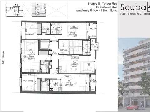 Departamento 3 ambientes con 2 baños