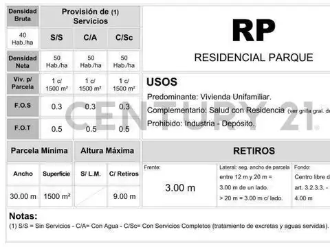 Terreno en Venta de 1615,38 m2