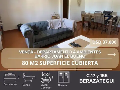 VENTA DEPARTAMENTO 4 AMBIENTES BERAZATEGUI