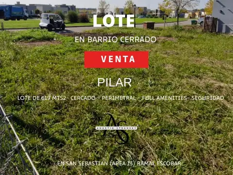 Terreno en VENTA en PILAR barrio San Sebastian area 13
