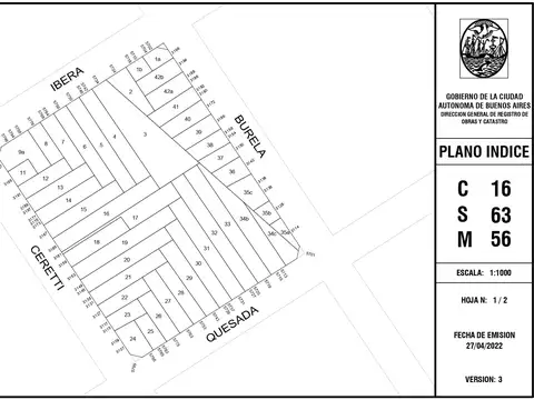 LOTE VILLA URQUIZA 60M DE FONDO