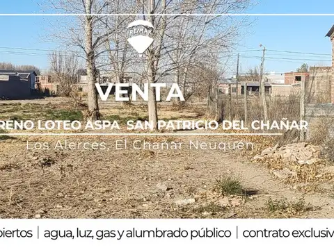 VENTA TERRENO LOTEO ASPA SAN PATRICIO DEL CHAÑAR
