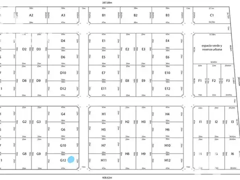 Terreno en Venta de 1250,0 m2