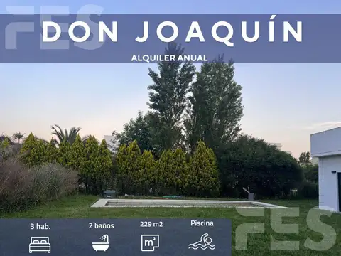 OPORTUNIDAD ALQUILER CASA DE 4 AMBIENTES CON PILETA BARRIO DON JOAQUIN