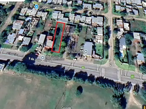 Terreno en Venta 50  mts Fondo