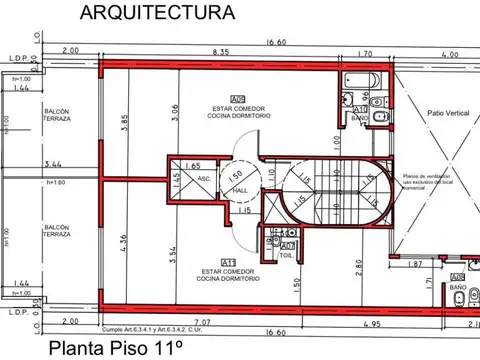 Terreno en Venta 17  mts Fondo