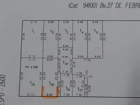 Galpon en Venta 22  mts Fondo