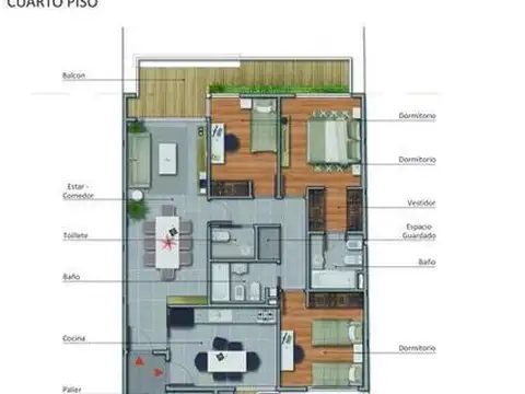 Departamento en Venta de 3 ambientes