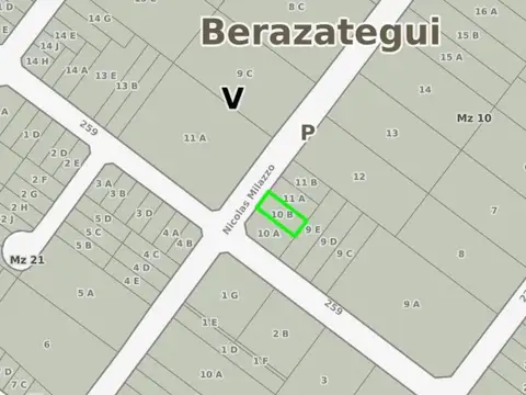 Avenida Intendente Nicolás Milazzo e/ 259 y 262