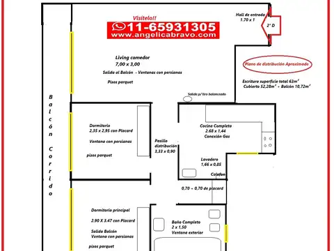 Departamento en Venta de 3 ambientes