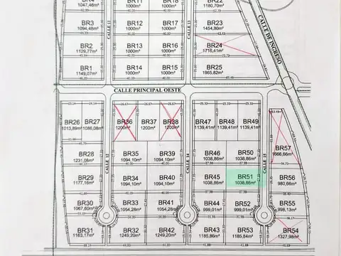 Terreno en Venta de 1039,0 m2