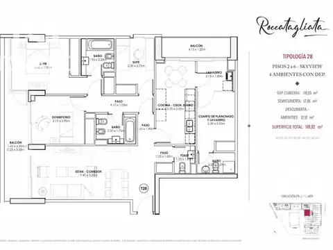 Departamento en Venta de 4 ambientes