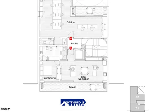 Departamento en Venta de 1 dormitorio