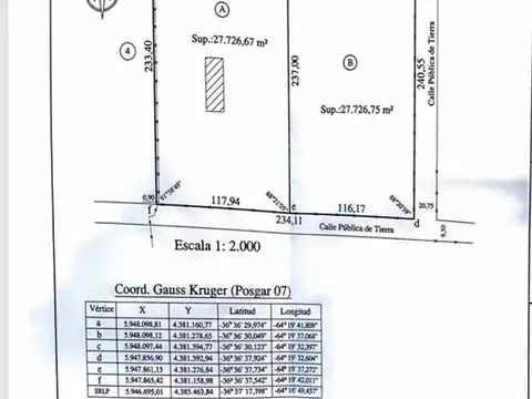 Terreno en Venta en Santa Rosa, USD 170.000