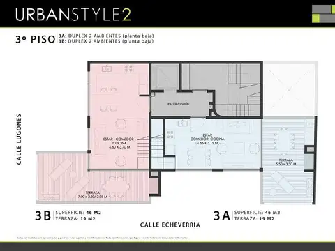 Departamento 2 amb. Urban Style - 1 "A" con cochera fija cubierta