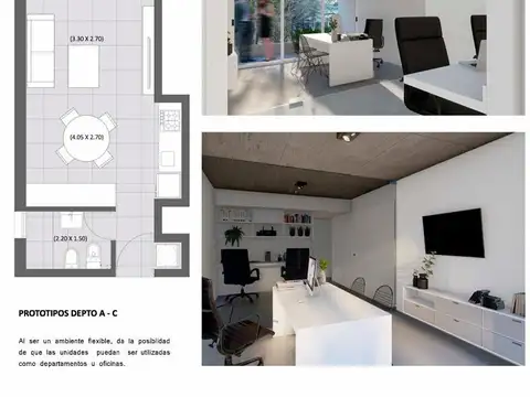 Departamento en Venta de Monoambiente