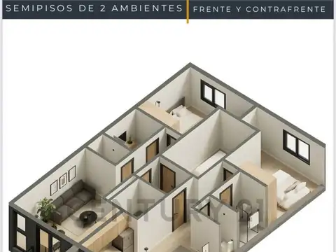 Departamento en Venta de 1 dormitorio
