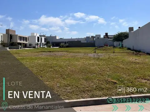 Lote en venta – Costas de Manantiales