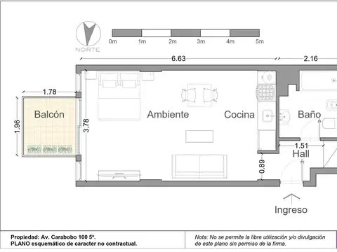 Departamento en Venta de Monoambiente