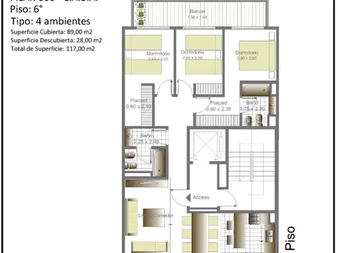 Departamento en Venta de 4 ambientes